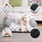 Limited Offer Eco-Friendly Calming Cozy Removable Cover Machine Washable Non-Slip Pet Couch Bed With Orthopedic Support