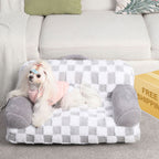 Limited Offer Eco-Friendly Calming Cozy Removable Cover Machine Washable Non-Slip Pet Couch Bed With Orthopedic Support